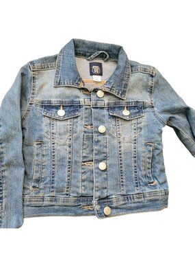 Kids Denim Jacket Size Small Medium Wash Cotton Blend Route 66  Jj3525
